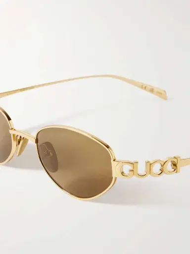 Gucci Eyewear Block Bending Cat-eye Gold-tone Sunglasses | Thumbnail 4 Gucci Eyewear Block Bending Cat-eye Gold-tone Sunglasses | Thumbnail 4