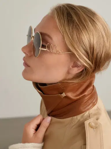 Chloé Iconic Round-frame Gold-tone Sunglasses | Thumbnail 5 Chloé Iconic Round-frame Gold-tone Sunglasses | Thumbnail 5