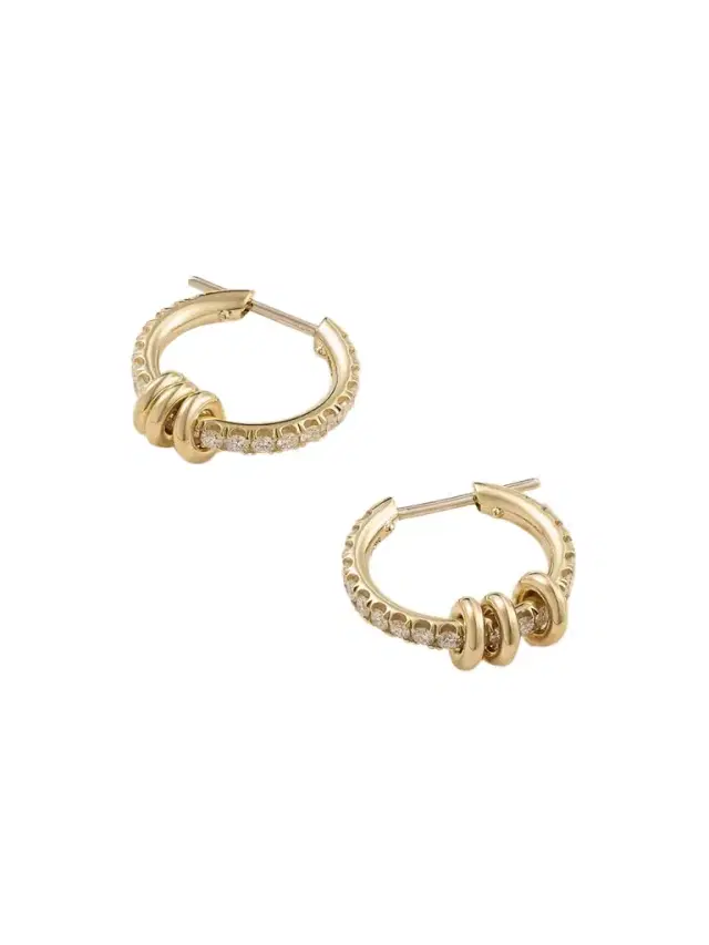 Ara 18-karat Gold Diamond Hoop Earrings Ara 18-karat Gold Diamond Hoop Earrings
