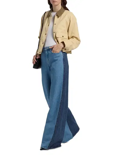 L'AGENCE Women's Beau Two-Tone High-Rise Wide-Leg Jeans - Paso | Thumbnail 2 L'AGENCE Women's Beau Two-Tone High-Rise Wide-Leg Jeans - Paso | Thumbnail 2