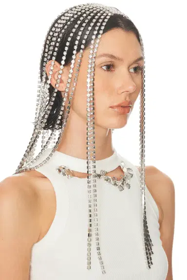 AREA Crystal Fringe Headband | Thumbnail 3 AREA Crystal Fringe Headband | Thumbnail 3
