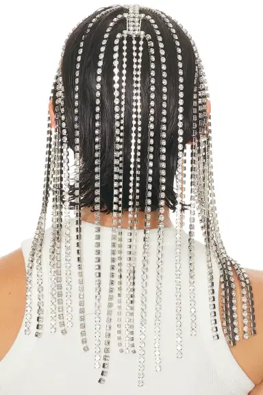 AREA Crystal Fringe Headband | Thumbnail 4 AREA Crystal Fringe Headband | Thumbnail 4