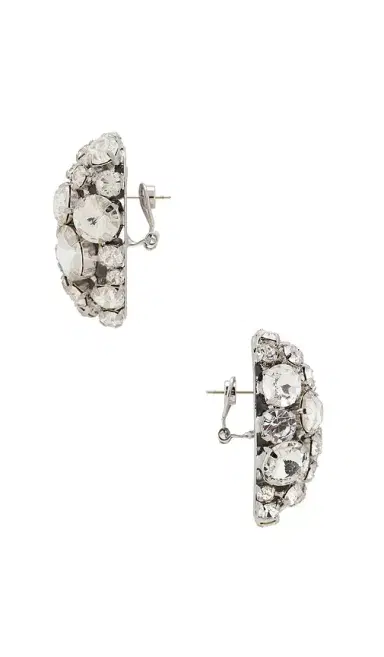 AREA Crystal Cluster Heart Earrings | Thumbnail 5 AREA Crystal Cluster Heart Earrings | Thumbnail 5
