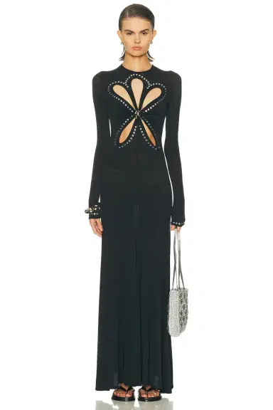 RABANNE Flower Cut Out Long Dress | Thumbnail 1 RABANNE Flower Cut Out Long Dress | Thumbnail 1