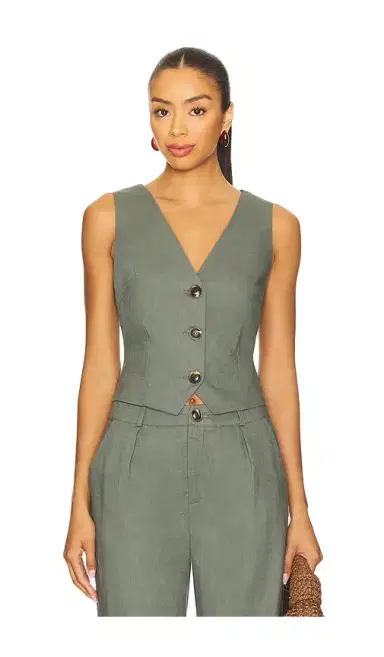 SNDYS x REVOLVE Allegra Linen Vest | Thumbnail 1 SNDYS x REVOLVE Allegra Linen Vest | Thumbnail 1