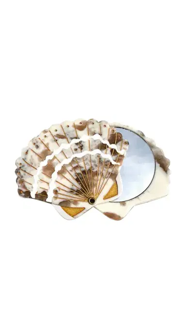 Solar Eclipse Hand-painted Seashell Compact Mirror | Thumbnail 1 Solar Eclipse Hand-painted Seashell Compact Mirror | Thumbnail 1