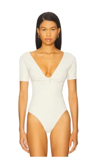 Good American Jersey Twist Front Bodysuit | Thumbnail 2 Good American Jersey Twist Front Bodysuit | Thumbnail 2