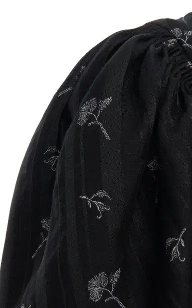 Chloé Puff-Sleeve Cotton-Silk Jacquard Cropped Jacket | Thumbnail 3 Chloé Puff-Sleeve Cotton-Silk Jacquard Cropped Jacket | Thumbnail 3