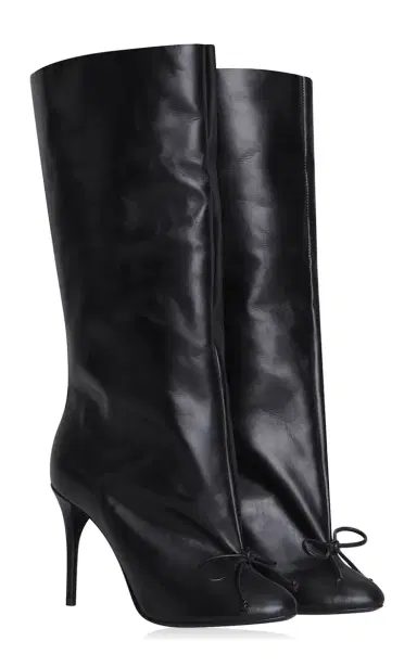 ALAÏA Wide Leather Knee Boots | Thumbnail 1 ALAÏA Wide Leather Knee Boots | Thumbnail 1