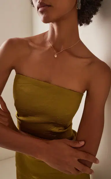 Mateo 14kt Emerald Cut Citrine Necklace | Thumbnail 2 Mateo 14kt Emerald Cut Citrine Necklace | Thumbnail 2