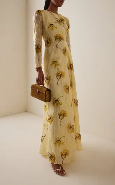 Emilia Wickstead Desiderio Printed Chiffon Gown | Thumbnail 2 Emilia Wickstead Desiderio Printed Chiffon Gown | Thumbnail 2
