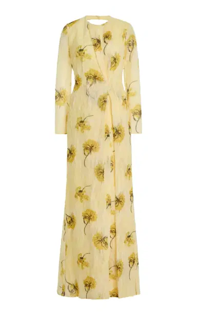 Emilia Wickstead Desiderio Printed Chiffon Gown | Thumbnail 6 Emilia Wickstead Desiderio Printed Chiffon Gown | Thumbnail 6