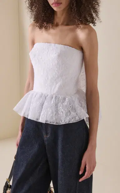 Givenchy Cape-Back Lace Corset Top | Thumbnail 2 Givenchy Cape-Back Lace Corset Top | Thumbnail 2