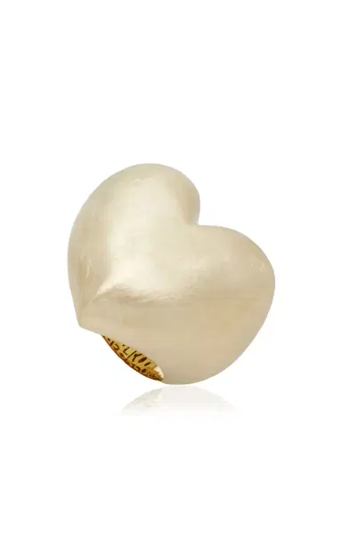 Lauren Rubinski 14K Yellow Gold Heart Ring | Thumbnail 3 Lauren Rubinski 14K Yellow Gold Heart Ring | Thumbnail 3