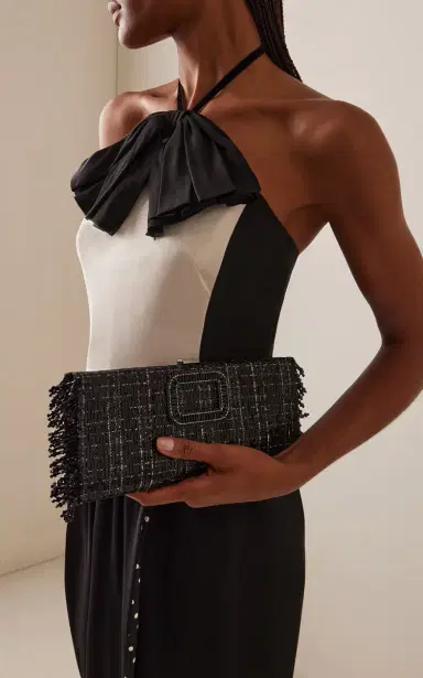 Roger Vivier Pilgrim Tweed Clutch | Thumbnail 2 Roger Vivier Pilgrim Tweed Clutch | Thumbnail 2