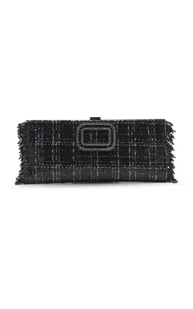 Roger Vivier Pilgrim Tweed Clutch | Thumbnail 6 Roger Vivier Pilgrim Tweed Clutch | Thumbnail 6