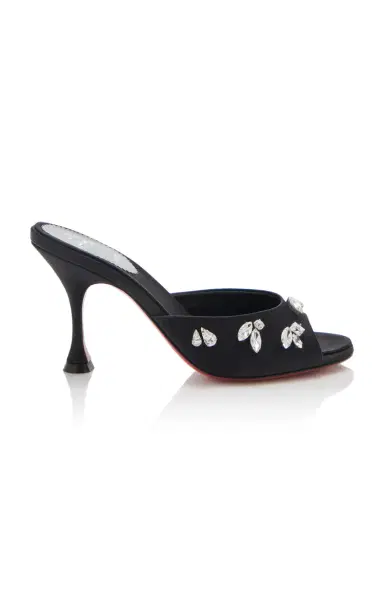 Christian Louboutin Degraqueen 85mm Crystal-Embellished Crepe Satin Sandals | Thumbnail 2 Christian Louboutin Degraqueen 85mm Crystal-Embellished Crepe Satin Sandals | Thumbnail 2