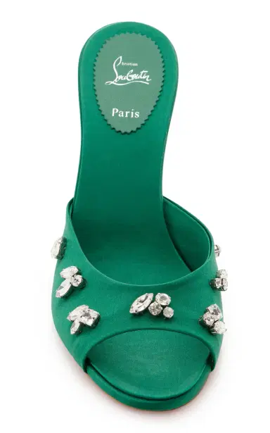 Christian Louboutin Degraqueen 85mm Crystal-Embellished Crepe Satin Sandals | Thumbnail 4 Christian Louboutin Degraqueen 85mm Crystal-Embellished Crepe Satin Sandals | Thumbnail 4
