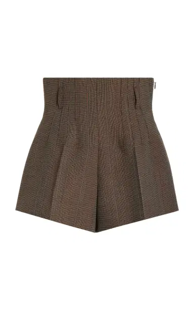 Prada Corset-Waist Wool Suiting Shorts | Thumbnail 1 Prada Corset-Waist Wool Suiting Shorts | Thumbnail 1