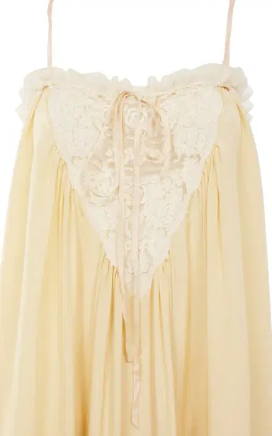 Chloé Lace-Trimmed Silk Habotai Maxi Dress | Thumbnail 6 Chloé Lace-Trimmed Silk Habotai Maxi Dress | Thumbnail 6