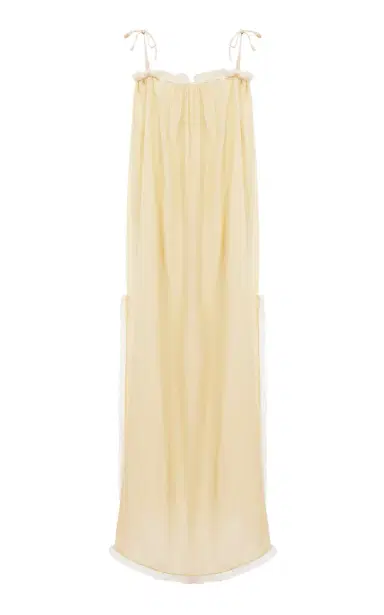 Chloé Lace-Trimmed Silk Habotai Maxi Dress | Thumbnail 10 Chloé Lace-Trimmed Silk Habotai Maxi Dress | Thumbnail 10