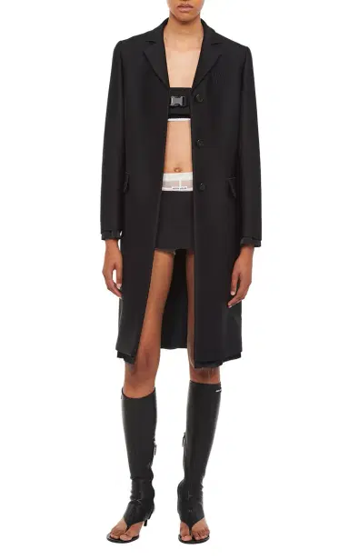 Miu Miu Buckled Radzimir Crop Top | Thumbnail 7 Miu Miu Buckled Radzimir Crop Top | Thumbnail 7