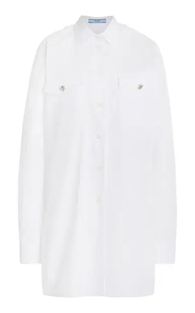 Prada Pocket-Detailed Cotton Poplin Shirt | Thumbnail 6 Prada Pocket-Detailed Cotton Poplin Shirt | Thumbnail 6