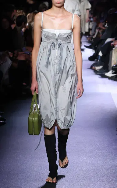 Miu Miu Tie-Detailed Silk Midi Dress | Thumbnail 5 Miu Miu Tie-Detailed Silk Midi Dress | Thumbnail 5