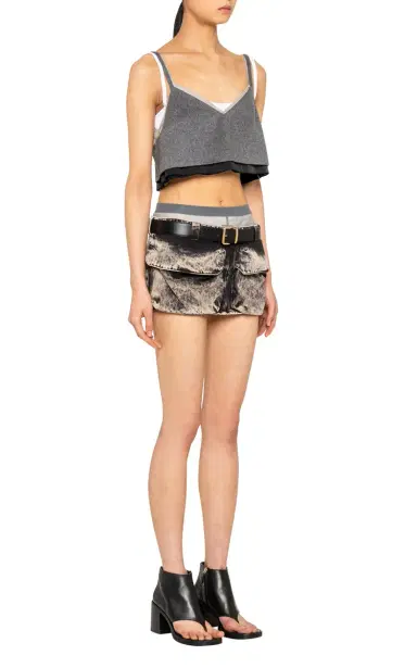Miu Miu Washed-Denim Mini Skirt | Thumbnail 6 Miu Miu Washed-Denim Mini Skirt | Thumbnail 6