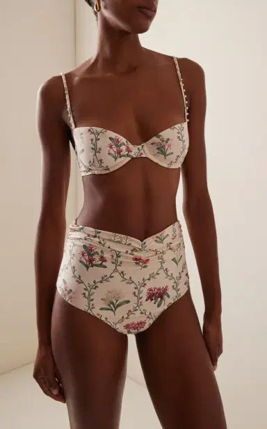 Agua by Agua Bendita Vaiven Floral High-Waisted Bikini Bottom | Thumbnail 2 Agua by Agua Bendita Vaiven Floral High-Waisted Bikini Bottom | Thumbnail 2