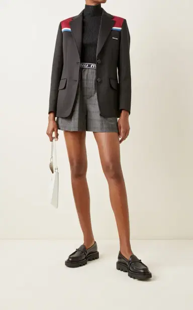 Miu Miu Notched Collar Fleece Blazer | Thumbnail 3 Miu Miu Notched Collar Fleece Blazer | Thumbnail 3