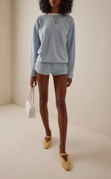 ÉTERNE Cotton Mini Track Shorts | Thumbnail 2 ÉTERNE Cotton Mini Track Shorts | Thumbnail 2