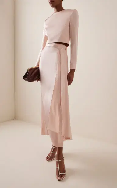 Adam Lippes Keira Silk Charmeuse Crop Top | Thumbnail 3 Adam Lippes Keira Silk Charmeuse Crop Top | Thumbnail 3