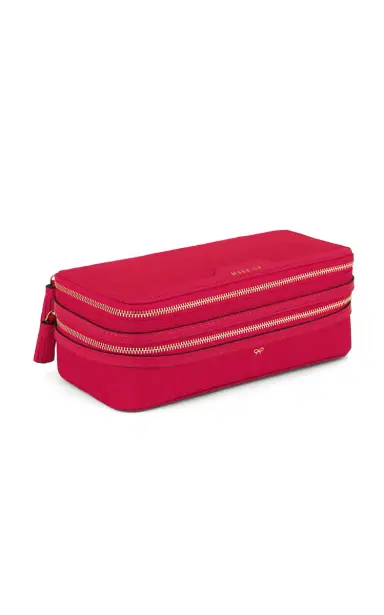 Anya Hindmarch Make Up In Magenta Ah Logo Nylon - Fuchsia | Thumbnail 4 Anya Hindmarch Make Up In Magenta Ah Logo Nylon - Fuchsia | Thumbnail 4