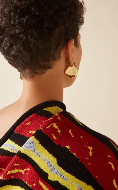 Bottega Veneta 18K Gold Finish Sterling Silver Earrings | Thumbnail 3 Bottega Veneta 18K Gold Finish Sterling Silver Earrings | Thumbnail 3