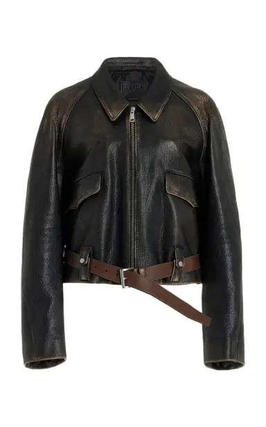 Prada Leather Jacket | Thumbnail 1 Prada Leather Jacket | Thumbnail 1