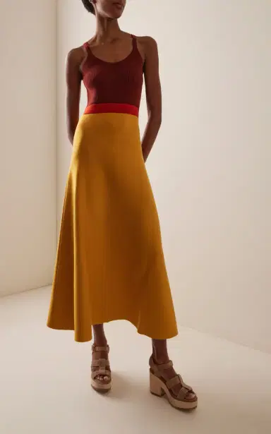 Gabriela Hearst Flaminius Colorblock Wool Midi Dress | Thumbnail 2 Gabriela Hearst Flaminius Colorblock Wool Midi Dress | Thumbnail 2
