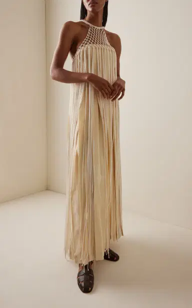 Gabriela Hearst Tacia Fringed Silk Maxi Dress | Thumbnail 2 Gabriela Hearst Tacia Fringed Silk Maxi Dress | Thumbnail 2