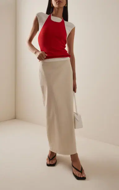 St. Agni Cotton-Nylon Column Maxi Skirt | Thumbnail 2 St. Agni Cotton-Nylon Column Maxi Skirt | Thumbnail 2