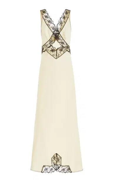 SIR. Willa Lace-Trimmed Cutout Silk Maxi Dress | Thumbnail 1 SIR. Willa Lace-Trimmed Cutout Silk Maxi Dress | Thumbnail 1