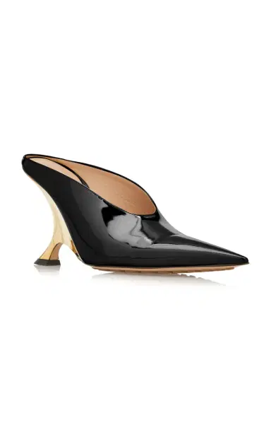 Bottega Veneta Patent Leather Wedge Mules | Thumbnail 5 Bottega Veneta Patent Leather Wedge Mules | Thumbnail 5