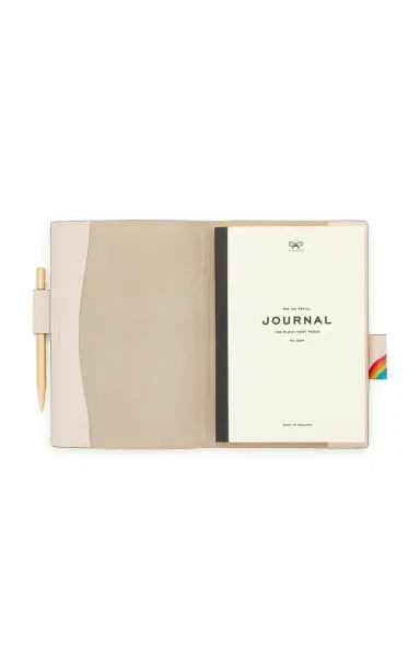 Anya Hindmarch Sticker Leather A5 Journal - White | Thumbnail 2 Anya Hindmarch Sticker Leather A5 Journal - White | Thumbnail 2