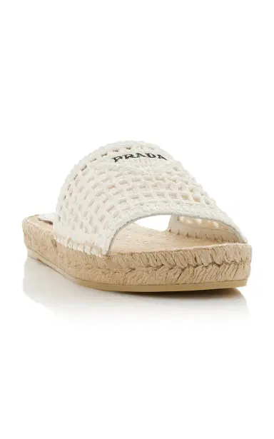 Prada Crocheted Sandals | Thumbnail 4 Prada Crocheted Sandals | Thumbnail 4