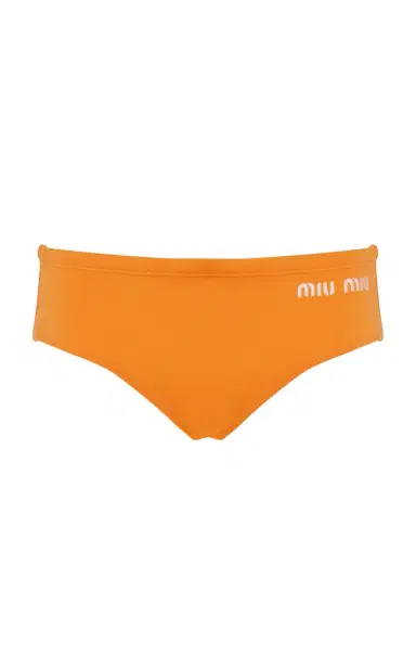 Miu Miu Logo-Knit Nylon Panties | Thumbnail 1 Miu Miu Logo-Knit Nylon Panties | Thumbnail 1