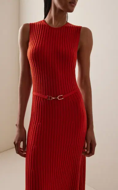 Gabriela Hearst Meier Belted Knit Cashmere-Silk Midi Dress | Thumbnail 3 Gabriela Hearst Meier Belted Knit Cashmere-Silk Midi Dress | Thumbnail 3