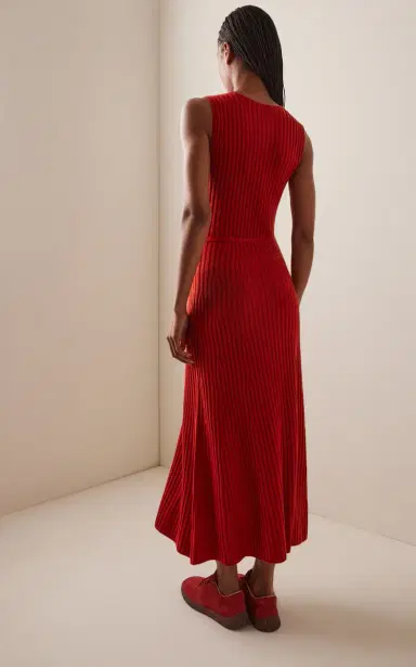 Gabriela Hearst Meier Belted Knit Cashmere-Silk Midi Dress | Thumbnail 4 Gabriela Hearst Meier Belted Knit Cashmere-Silk Midi Dress | Thumbnail 4