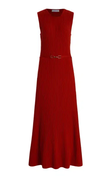 Gabriela Hearst Meier Belted Knit Cashmere-Silk Midi Dress | Thumbnail 1 Gabriela Hearst Meier Belted Knit Cashmere-Silk Midi Dress | Thumbnail 1