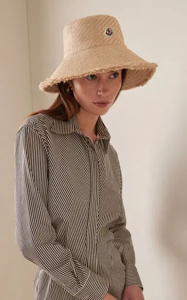 Moncler Raffia Bucket Hat | Thumbnail 2 Moncler Raffia Bucket Hat | Thumbnail 2