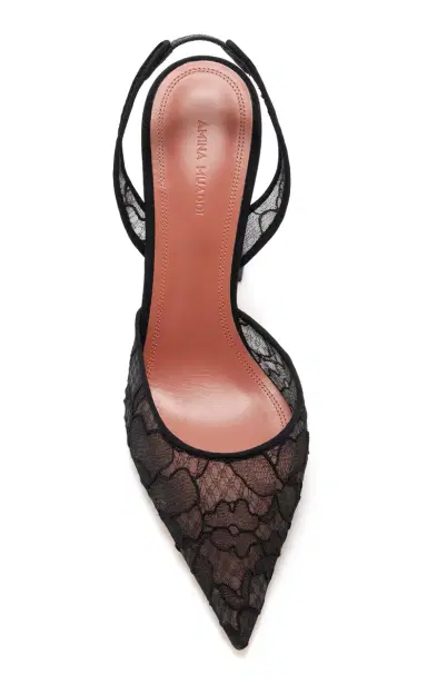 Amina Muaddi Holli Lace Slingback Pumps | Thumbnail 7 Amina Muaddi Holli Lace Slingback Pumps | Thumbnail 7