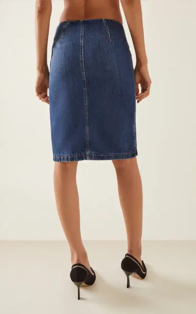 Nensi Dojaka Asymmetric-Zip Cotton Midi Skirt | Thumbnail 4 Nensi Dojaka Asymmetric-Zip Cotton Midi Skirt | Thumbnail 4